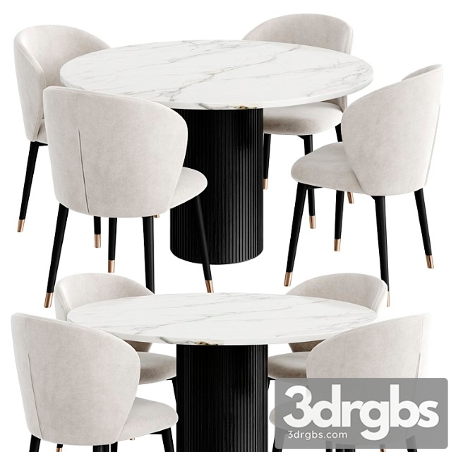 Dinning Set 86 3dsmax Download - thumbnail 1