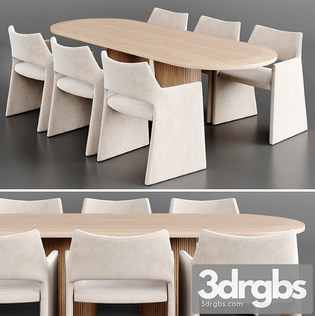 Dinning Set 91 3dsmax Download - thumbnail 1