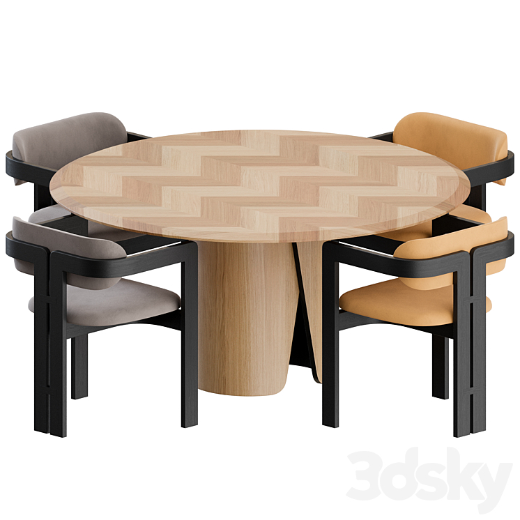 Dinning Set by Gallotti & Radice 3DS Max - thumbnail 1