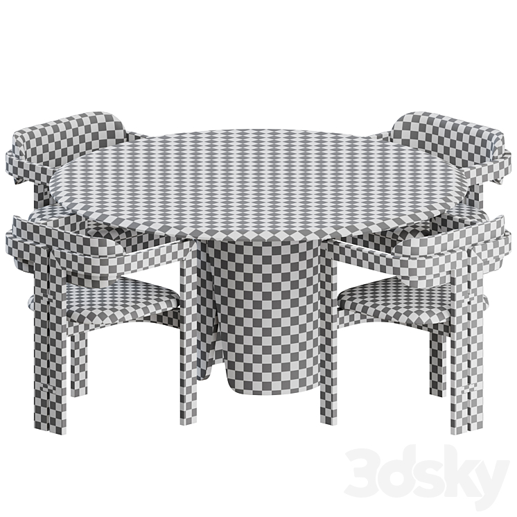 Dinning Set by Gallotti & Radice 3DS Max - thumbnail 2