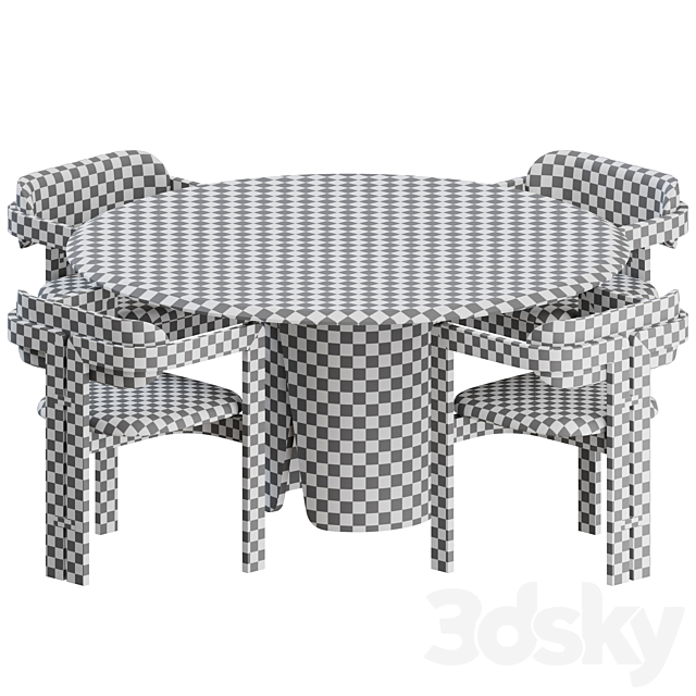 Dinning Set by Gallotti & Radice 3DSMax File - thumbnail 2