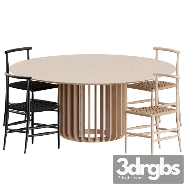 Dinning Set by Miniforms 3dsmax Download - thumbnail 1