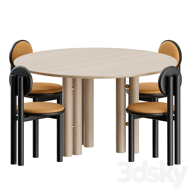 Dinning Set by Steven Bukowski 3DSMax File - thumbnail 1