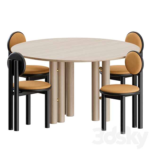 Dinning Set by Steven Bukowski 3DSMax File - thumbnail 2