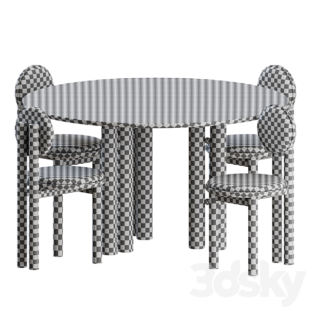 Dinning Set by Steven Bukowski 3DSMax File - thumbnail 3