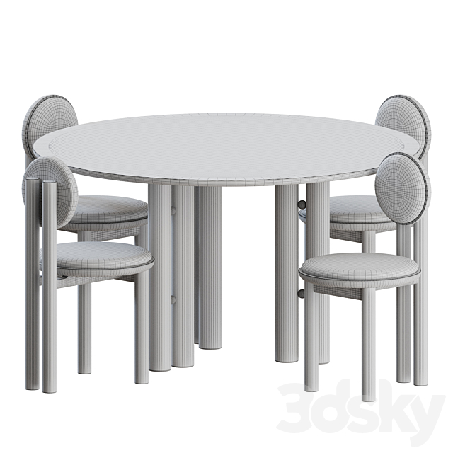 Dinning Set by Steven Bukowski 3DSMax File - thumbnail 4