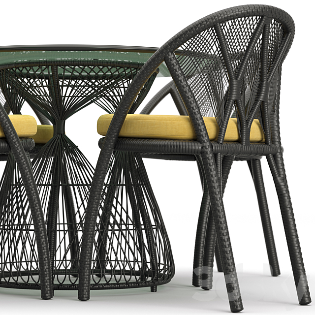 Dinning Set HAGIA 3DS Max Model - thumbnail 3