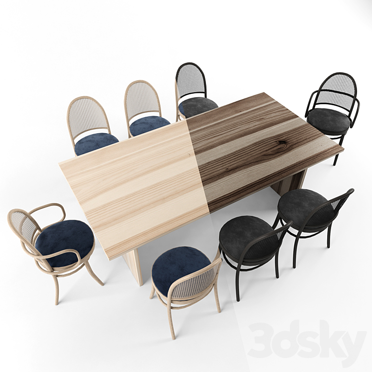 dinning table set 3DS Max - thumbnail 2