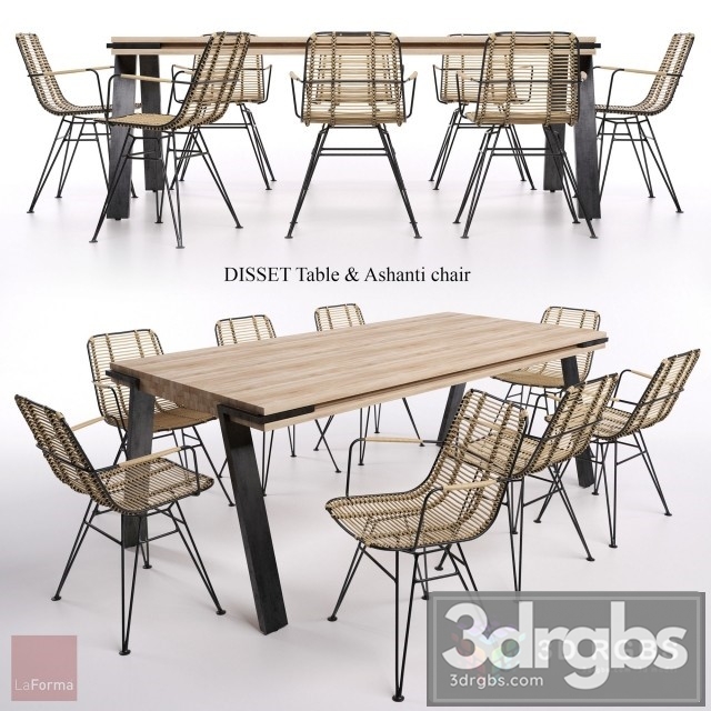 Disset Table Ashanti Chair 3dsmax Download - thumbnail 1