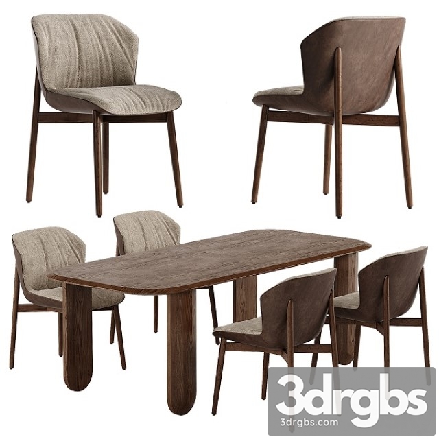 Ditre Italia Bounty Dining Set 3dsmax Download - thumbnail 1