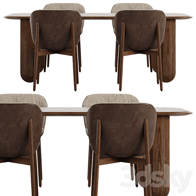 Ditre Italia Bounty dining set 3DSMax File - thumbnail 3