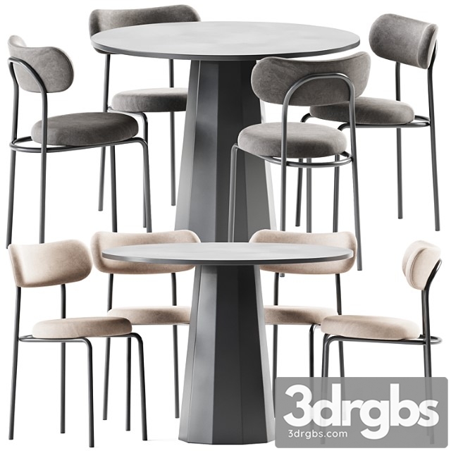 Dix table and loop chair by connubia - thumbnail 1