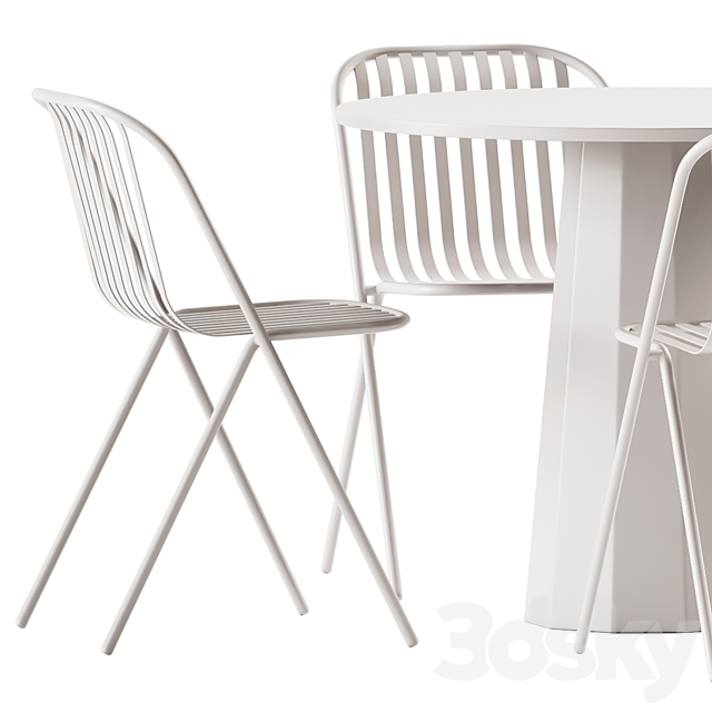 Dix Table by Connubia and Belca Chair by TUBY _ Garden furniture 3DSMax File - thumbnail 2