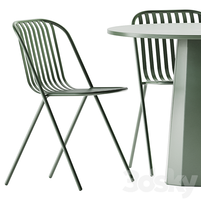 Dix Table by Connubia and Belca Chair by TUBY _ Garden furniture 3DSMax File - thumbnail 3