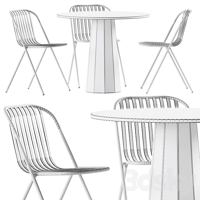 Dix Table by Connubia and Belca Chair by TUBY _ Garden furniture 3DSMax File - thumbnail 5