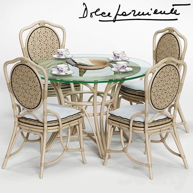 Dolcefarniente DAISY Chair and IRENE Table 3DSMax File - thumbnail 1