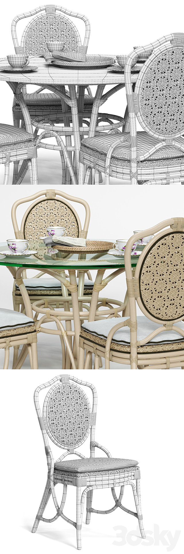 Dolcefarniente DAISY Chair and IRENE Table 3DSMax File - thumbnail 3