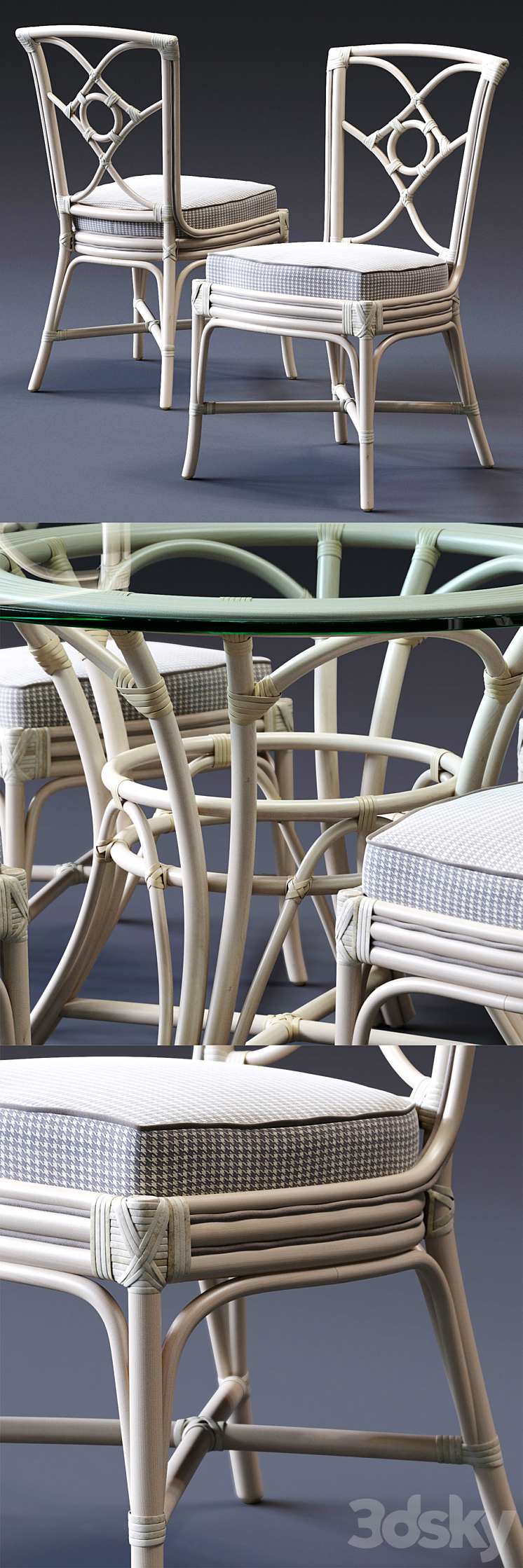 Dolcefarniente ORTENSIA Chair & IRENE Table 3DS Max - thumbnail 2