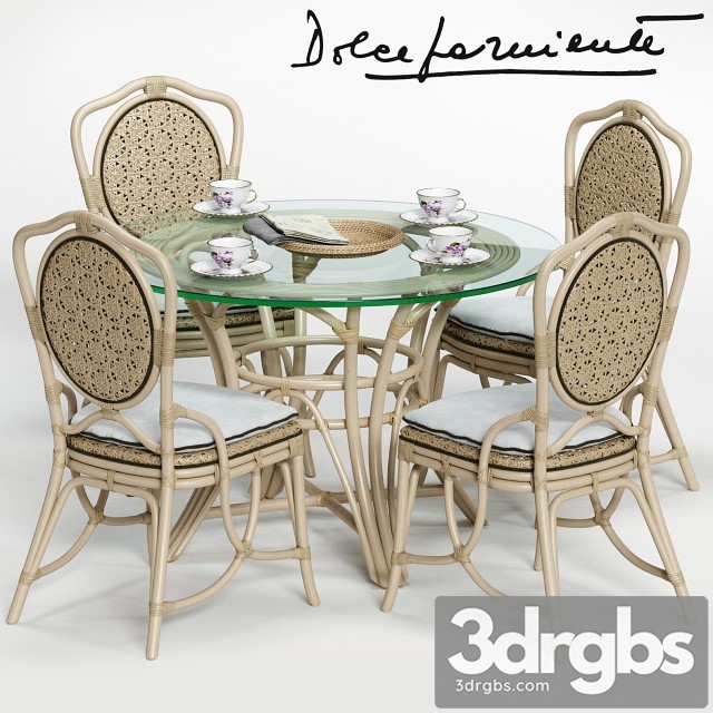 Dolcefarniente Outdoor Table and Chair 3dsmax Download - thumbnail 1