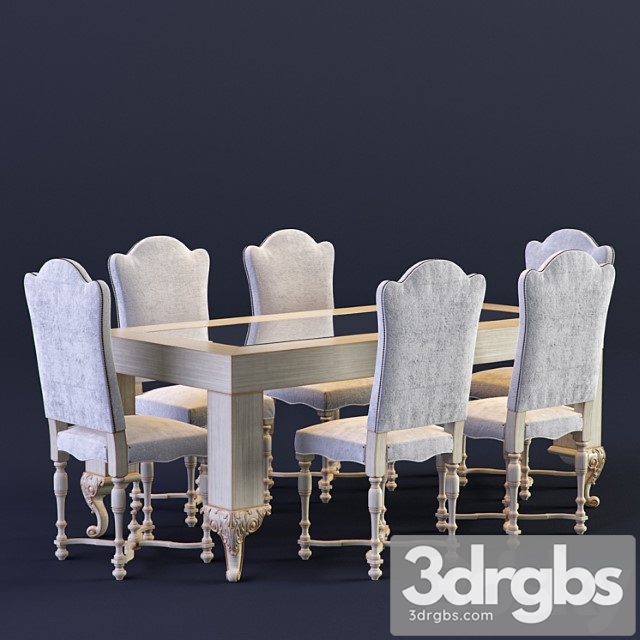 Dolfi Table Chairs 0359 3dsmax Download - thumbnail 1