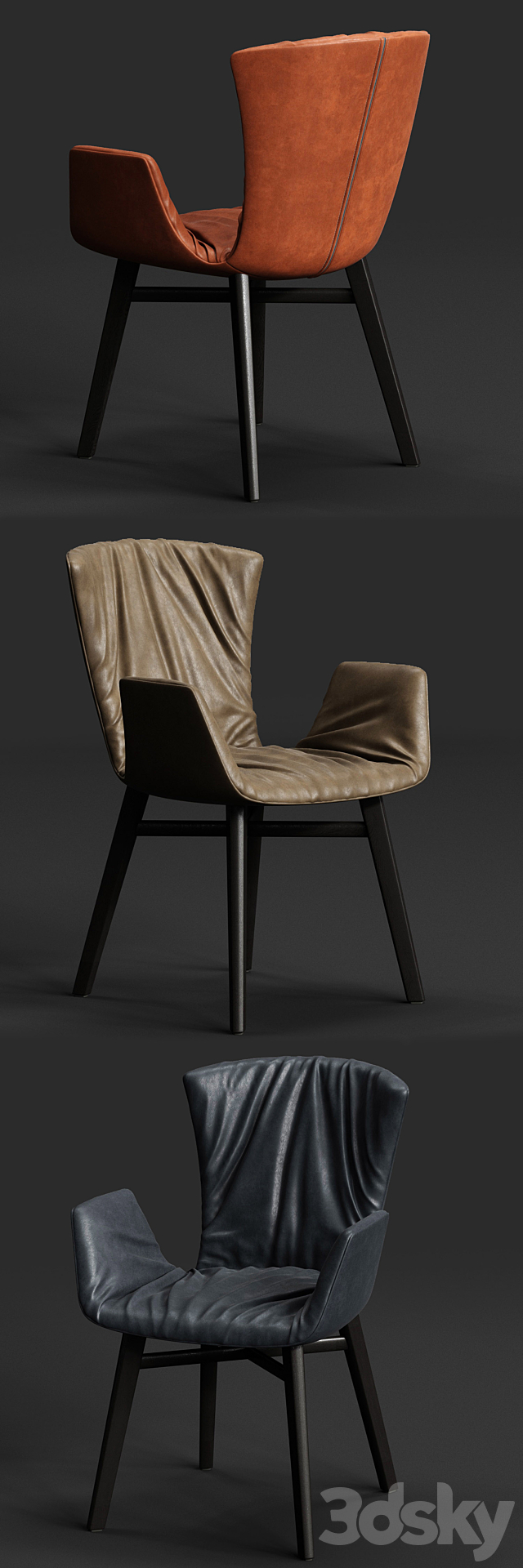 DRAENERT DEXTER Armchair and FONTANA Table 3ds Max - thumbnail 2