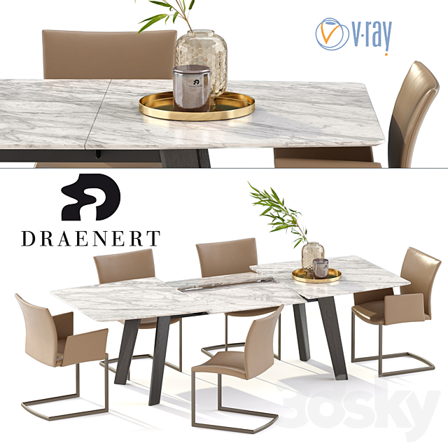 DRAENERT Nobile Swing chair _ Fontana table 3DSMax File - thumbnail 1