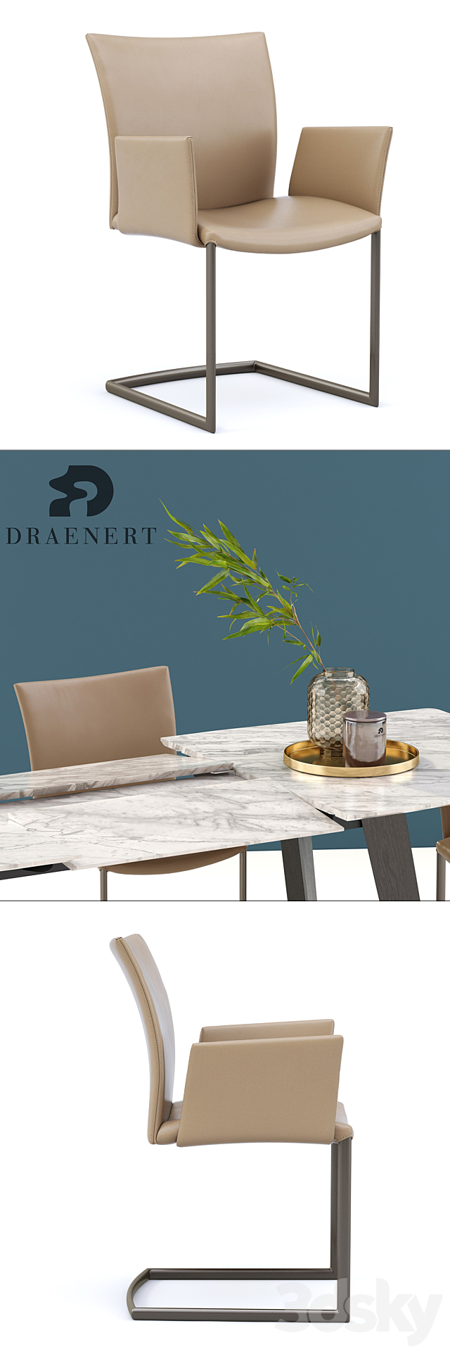 DRAENERT Nobile Swing chair _ Fontana table 3DSMax File - thumbnail 2