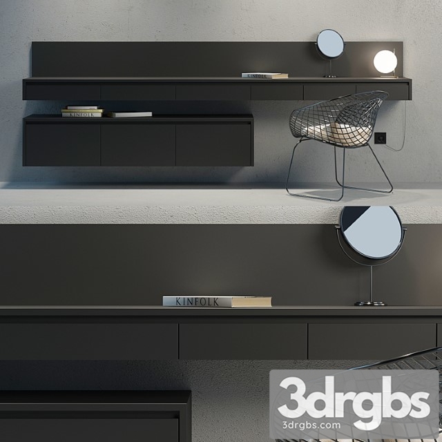 Dressing table and tv dresser 2 3dsmax Download - thumbnail 1