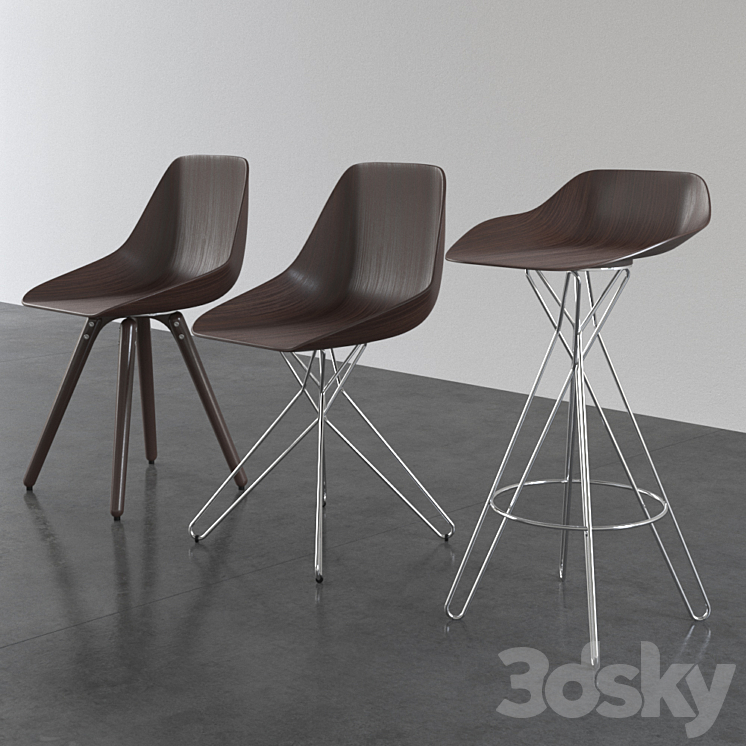 DRSet_Table GILL and Chair HARMONY 3DS Max - thumbnail 2