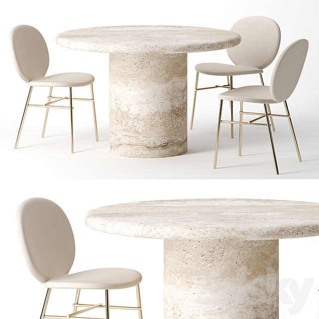 Dume Pedestal Table by Kelly Wearstler 3DSMax File - thumbnail 1