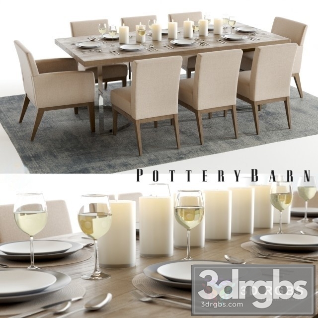 Durham Sadie Table and Chair 3dsmax Download - thumbnail 1