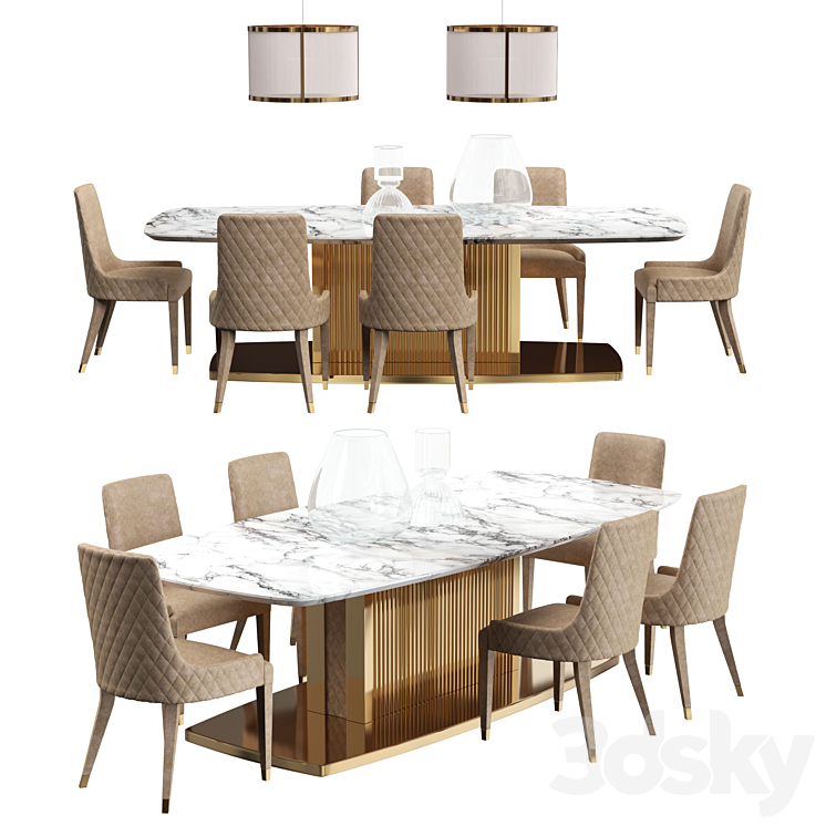 DV Home TABLE Set 3DS Max - thumbnail 1