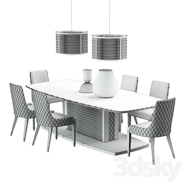 DV Home TABLE Set 3DSMax File - thumbnail 3