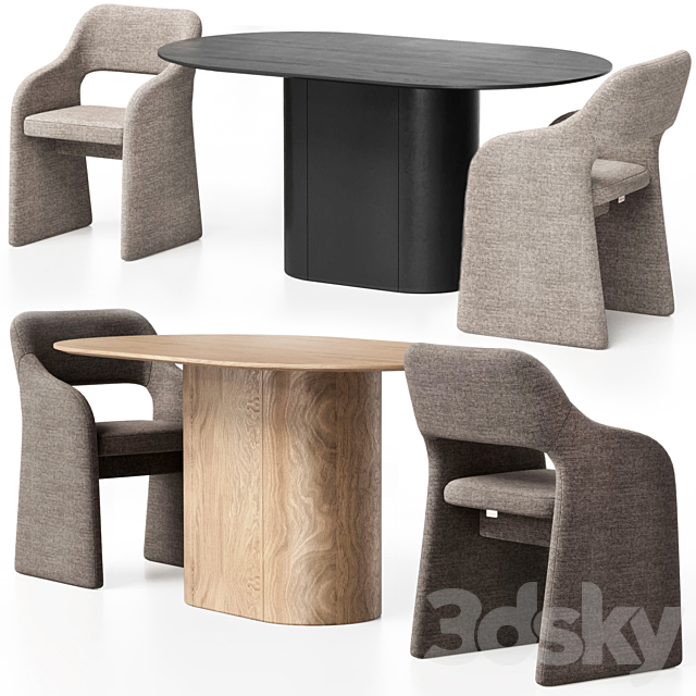 E7.6 chair and dining table Type from Ellipse 3ds Max - thumbnail 1