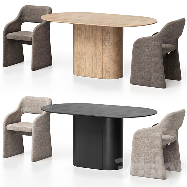 E7.6 chair and dining table Type from Ellipse 3ds Max - thumbnail 2