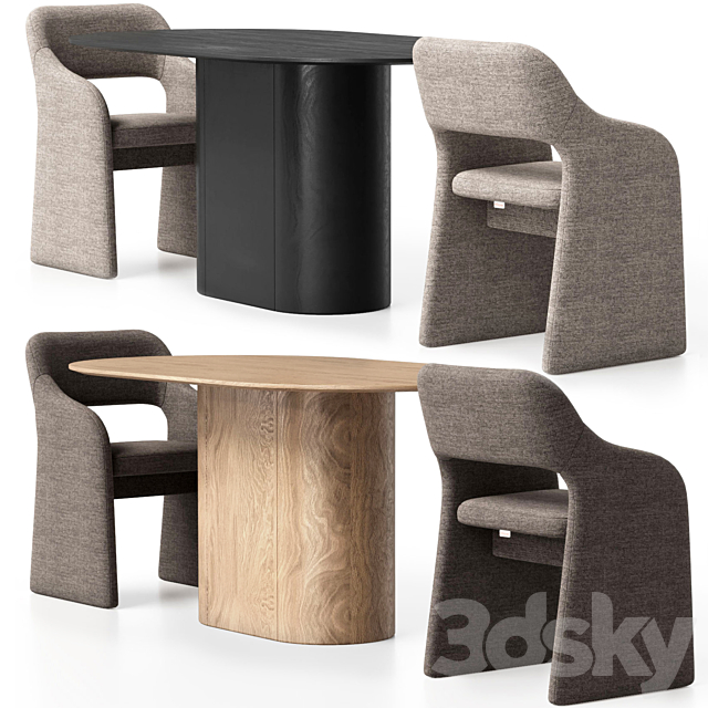 E7.6 chair and dining table Type from Ellipse 3ds Max - thumbnail 3