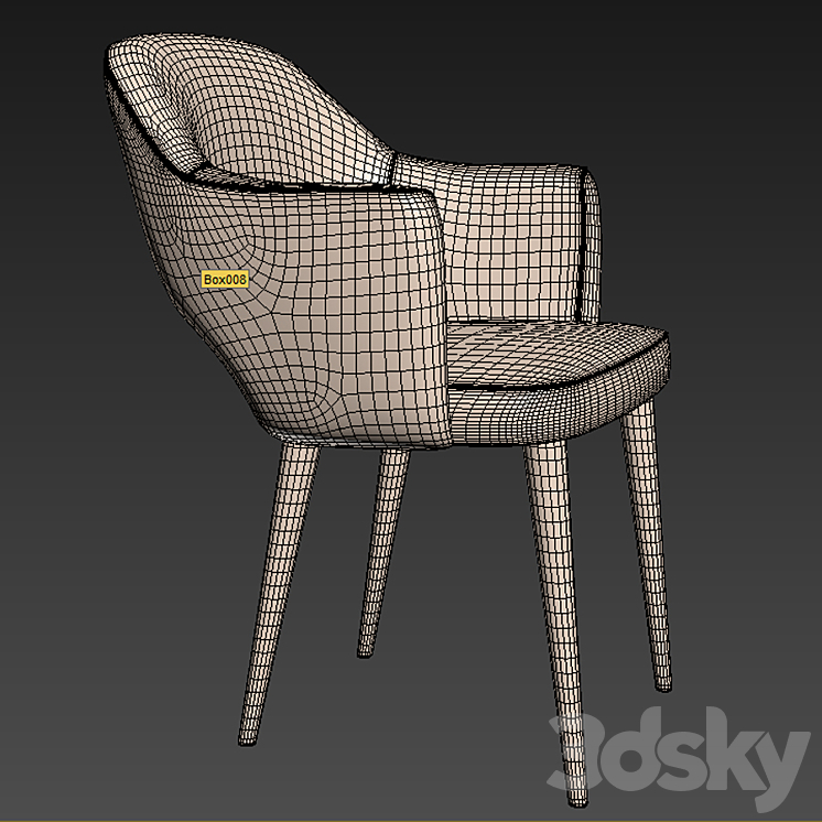 Eero Saarinen Executive Armchairs Metal Leg With Round Table 3DS Max - thumbnail 2