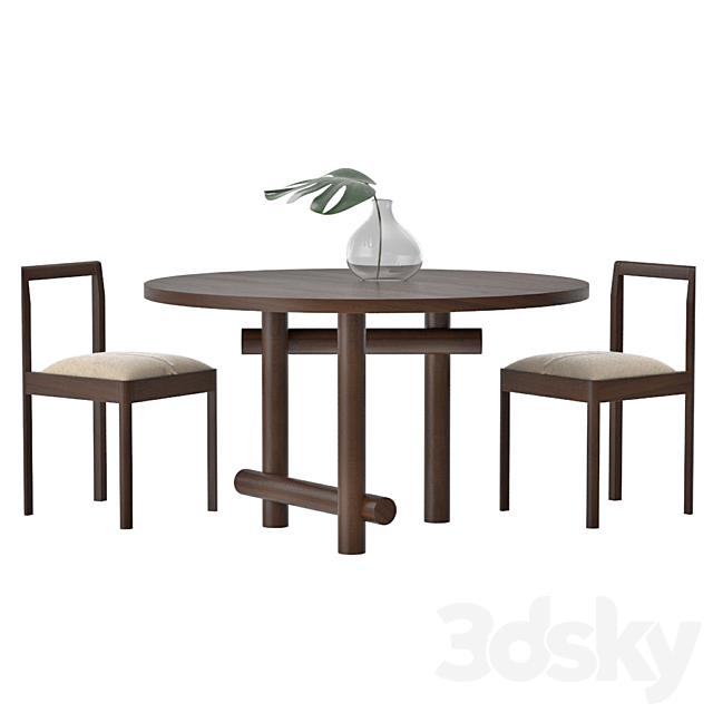 Egg Collective Kenny Dining Table 3DSMax File - thumbnail 1