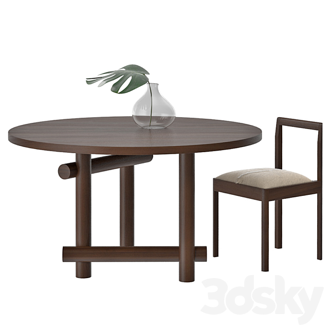 Egg Collective Kenny Dining Table 3DSMax File - thumbnail 2