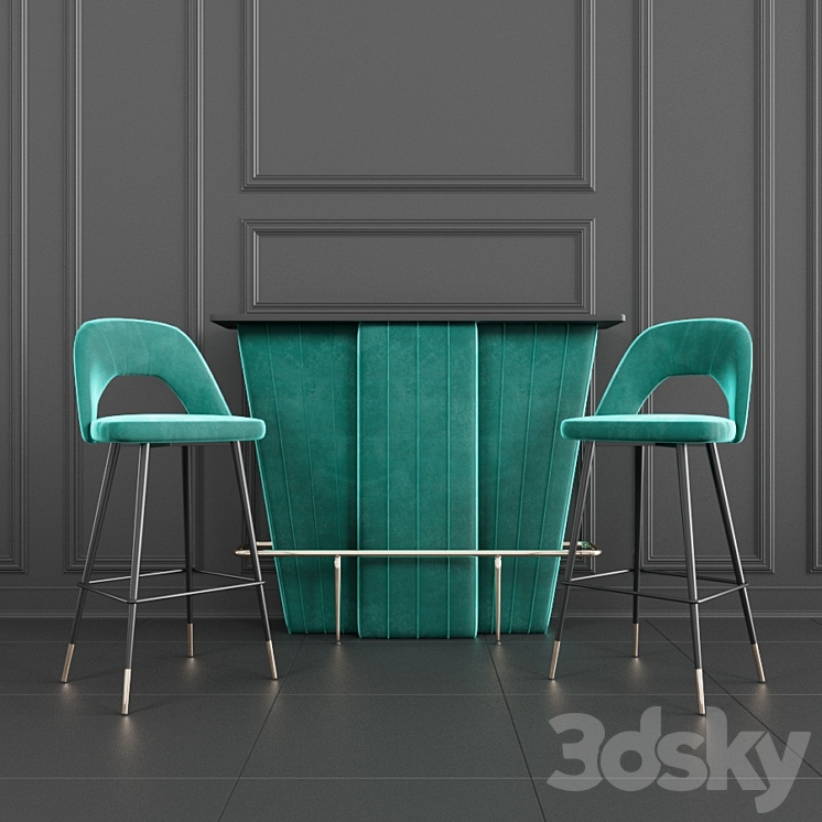 EICHHOLTZ bar sets 3DS Max - thumbnail 1