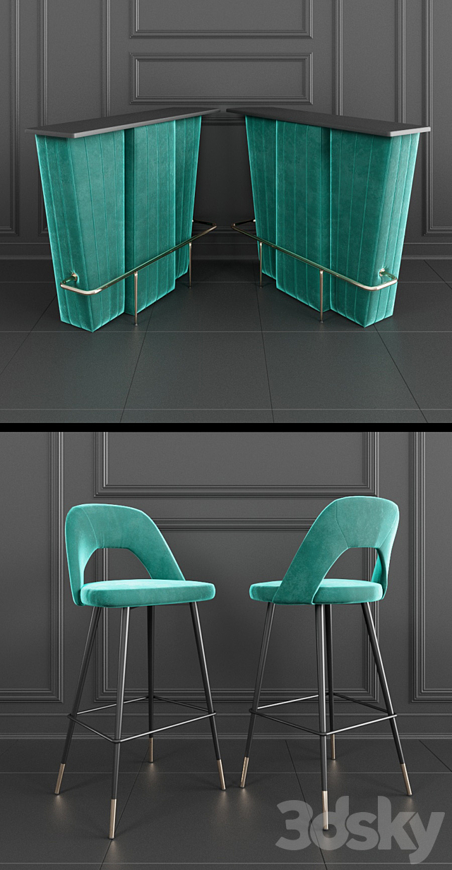 EICHHOLTZ bar sets 3DSMax File - thumbnail 2