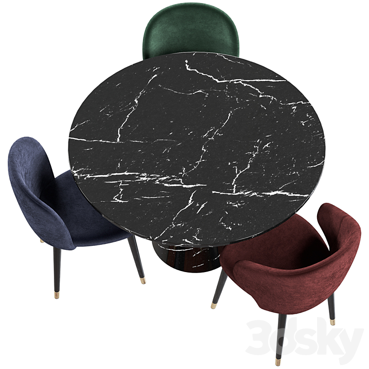 Eichholtz Dining Chair Volante 3DS Max - thumbnail 2