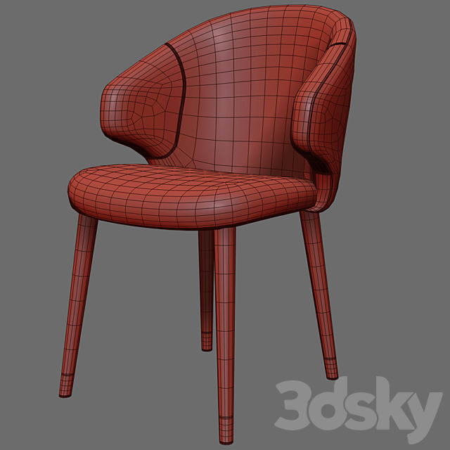 Eichholtz Dining Chair Volante 3DSMax File - thumbnail 3