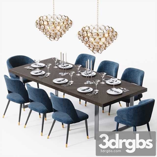 Eichholtz Dining Set 3dsmax Download - thumbnail 1