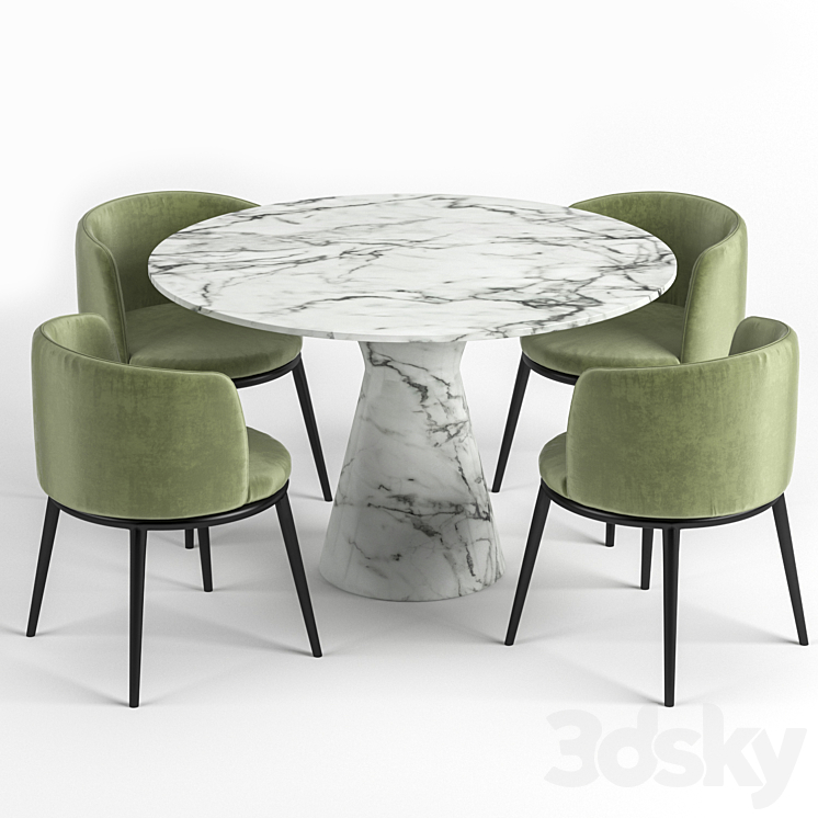 Eichholtz Dining table Turner & Filmore 3DS Max - thumbnail 1