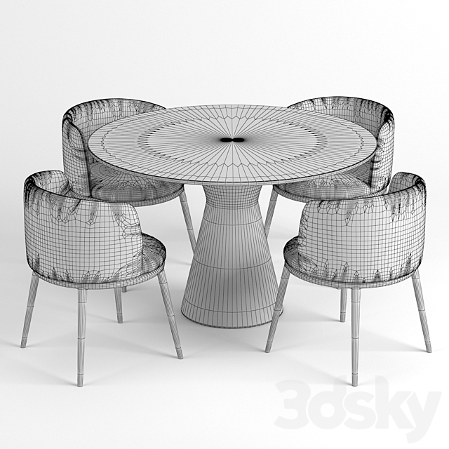 Eichholtz Dining table Turner & Filmore 3DSMax File - thumbnail 5