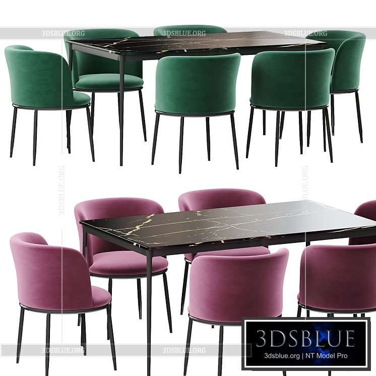 Eichholtz Filmore Dining table 3DS Max - thumbnail 3