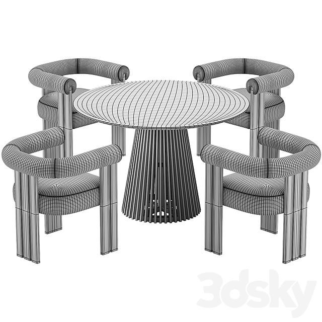 Eichholtz Percy Chair and La Forma Irune Table 3DSMax File - thumbnail 5