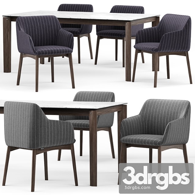 Elle chair and alpha table – calligaris 2 3dsmax Download - thumbnail 1