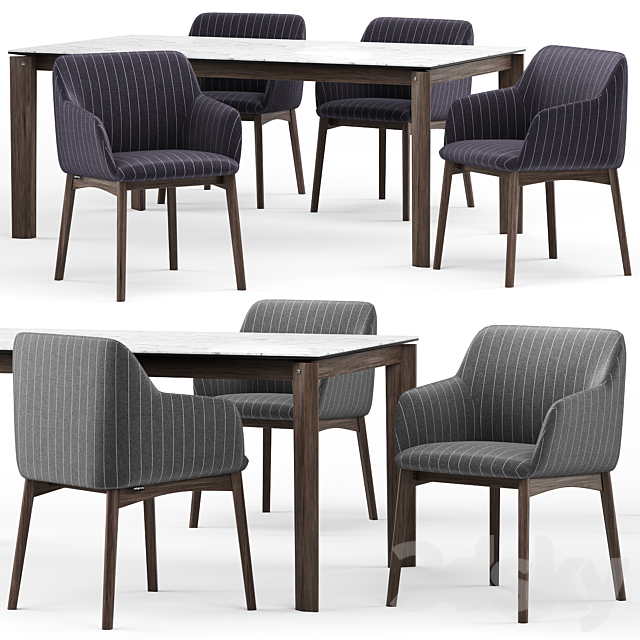 Elle chair and Alpha table – Calligaris 3DSMax File - thumbnail 1